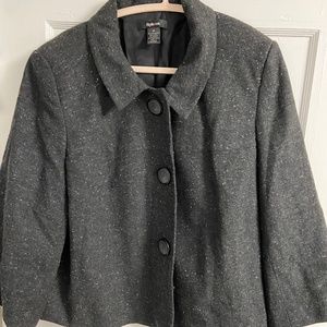 Style & Co Black Classic Blazer, Gray / Black, Size 18